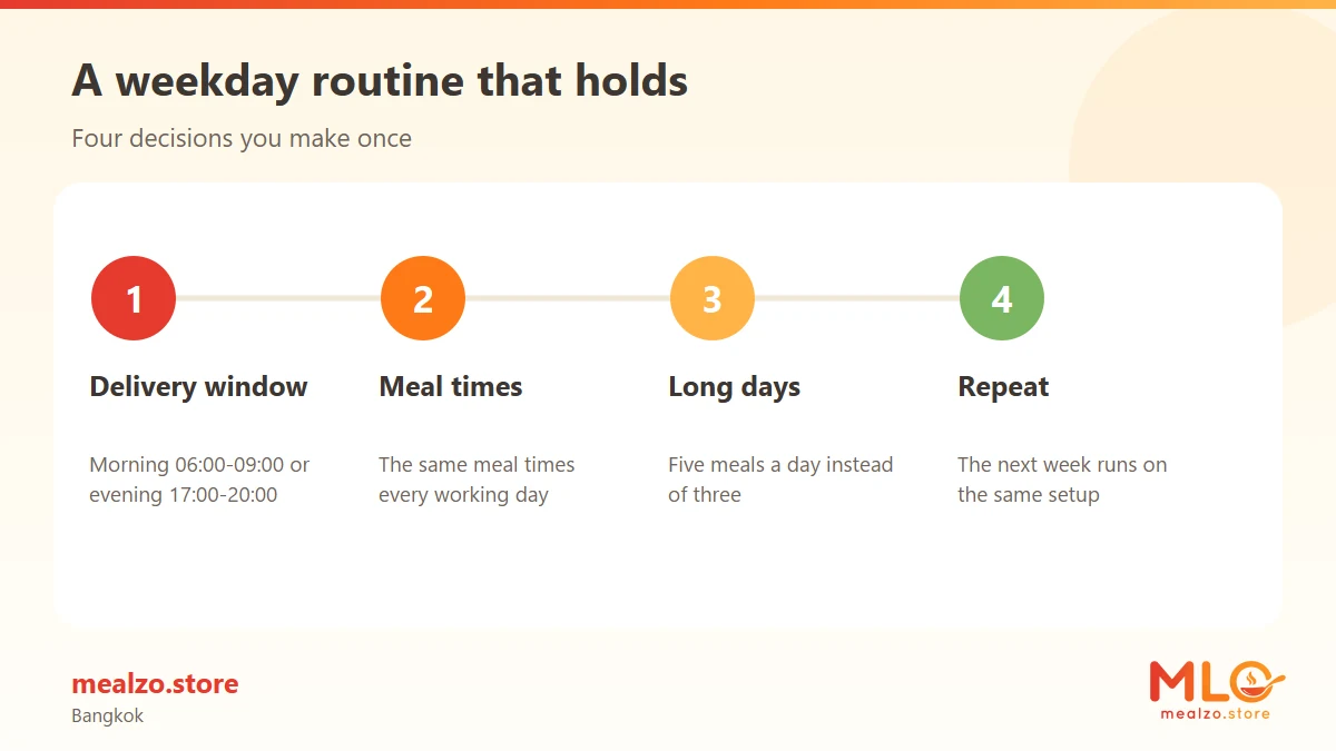 A weekday routine that holds