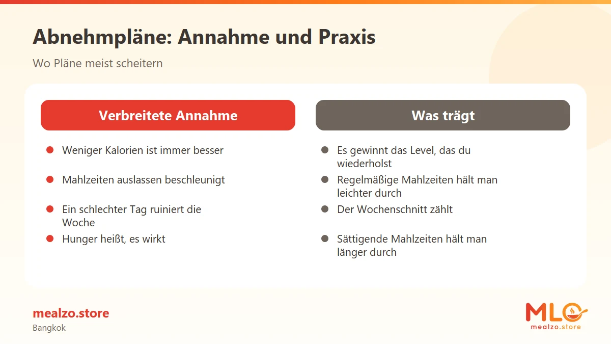Abnehmpläne: Annahme und Praxis