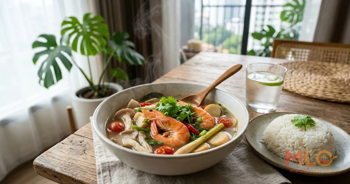 อาหารมื้อสมดุลที่ปรุงสดใหม่จากแผนอาหารในกรุงเทพฯ จัดผัก โปรตีน และข้าวไว้ในกล่องอาหารอย่างเป็นสัดส่วน